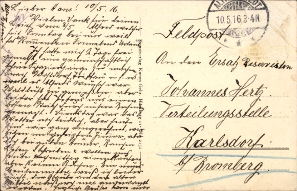 Postcard Hamburg Wandsbek Rahlstedt Neurahlstedt, Schillerstraße