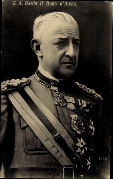 Ak S.A. Reale il Duca d'Aosta, Emanuel Philibert von Savoyen-Aosta, Uniform, Orden