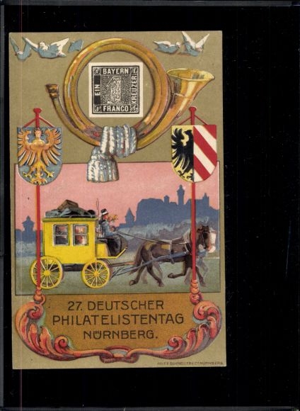 Postwaardestuk Ak PP 51 C1 02, 27e Duitse Filatelistendag 1921