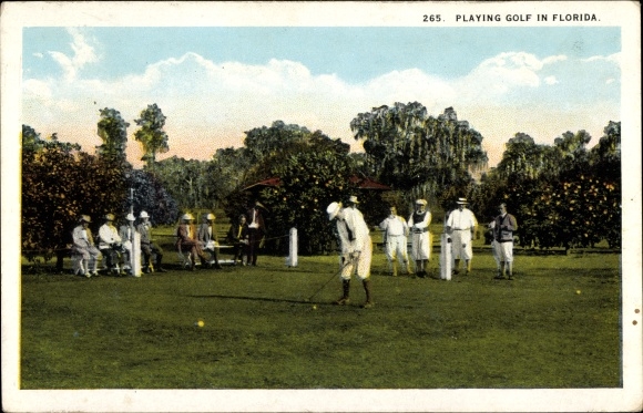 Ak Florida USA, Golf spielen