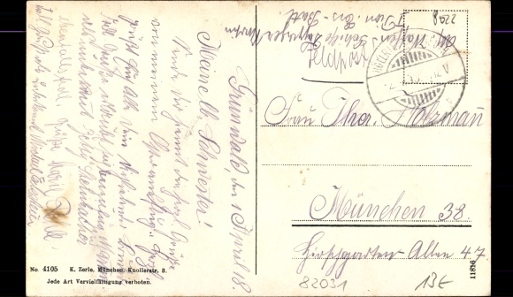 Postcard Grünwald in the district of Munich, Upper Bavaria, Gasthof zum Grüne Baum, owner Eugen Kröner