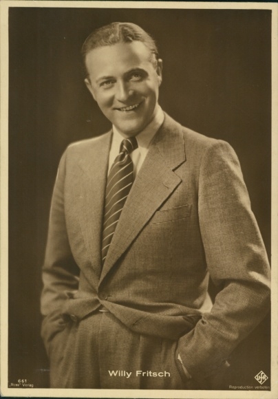 Postcard Actor Willy Fritsch, Portrait, Ufa Film