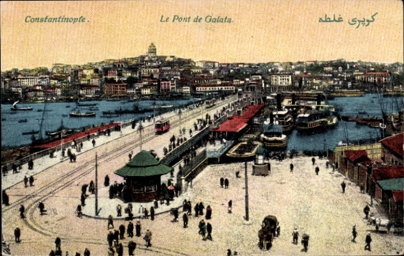 CPA Constantinople Istanbul Turquie, Le Pont de Galata