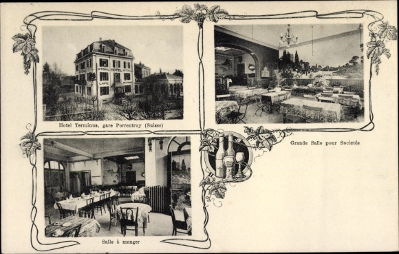 KP Pruntrut Porrentruy Kanton Jura, Hotel Terminus, widok wnętrza