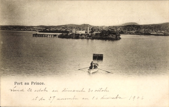 Postcard Port au Prince Haiti, panorama
