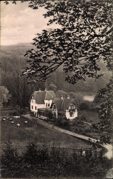 Postcard Idstein in the Rheingau Taunus district of Hesse, view of Forsthaus Hügel