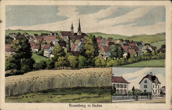Ak Rosenberg in Baden, Gesamtansicht