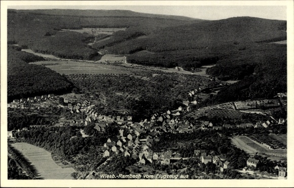 Ak Rambach Wiesbaden in Hessen, Fliegeraufnahme