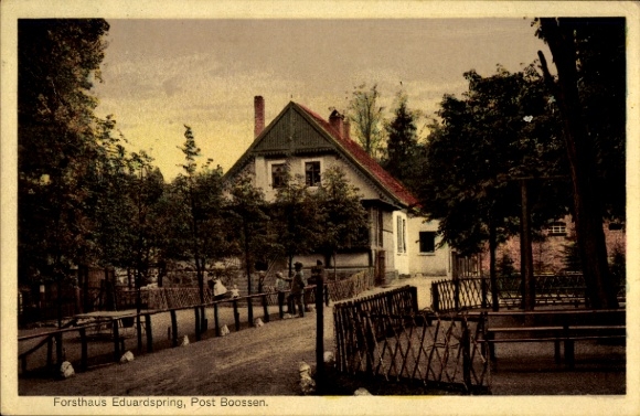 Postcard Booßen Frankfurt an der Oder, Forsthaus Eduardspring