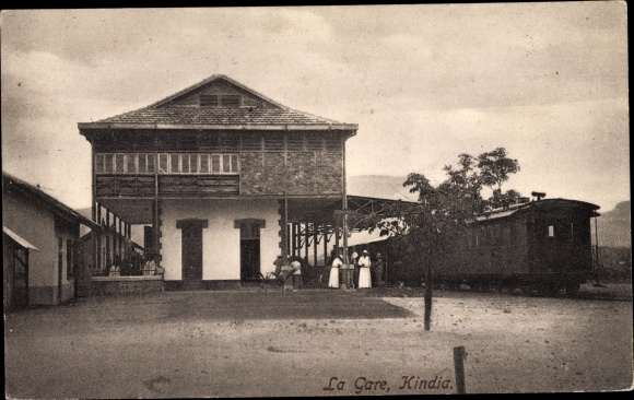 Postcard Kindia Guinea, La Gare