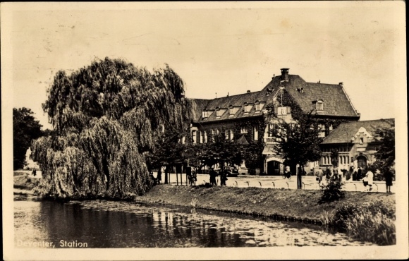 Postcard Deventer Overijssel Niederlande, Station
