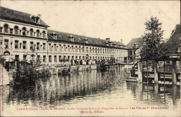 CPA L'Aigle Laigle Orne, Usine de Merouvel