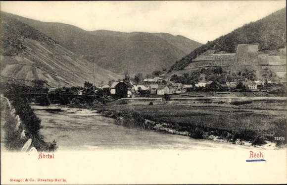 Postcard Rech an der Ahr, panorama