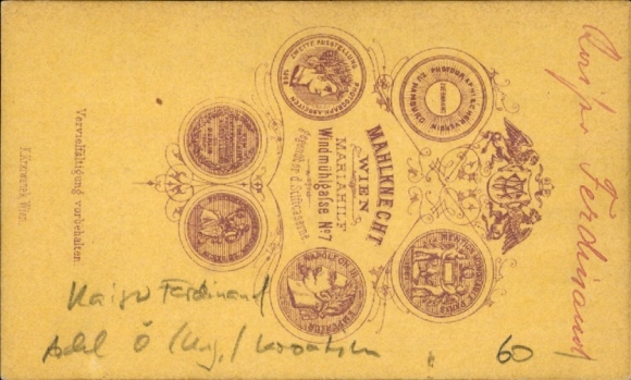 CdV Kaiser Ferdinand, nobility Austria, Hungary, Croatia
