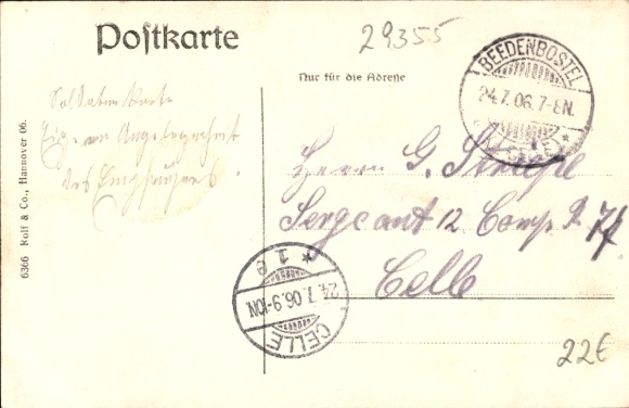 Postcard Beedenbostel in Lower Saxony, Haus Quisisane, steam distillery, Ohlmes-Landhaus