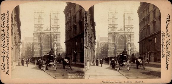 Stereo Photo London City England, Westminster Abbey