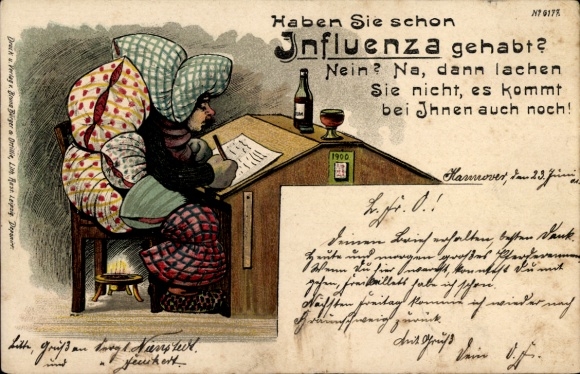 Chromo-Litho Have you ever had influenza, Flu, Bruno Bürger 6177
