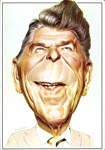 KP Ronald Reagan, karykatura