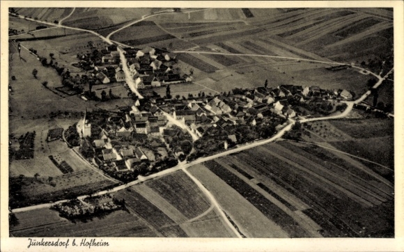 Ak Junkersdorf Königsberg in Bayern Unterfranken, Fliegeraufnahme
