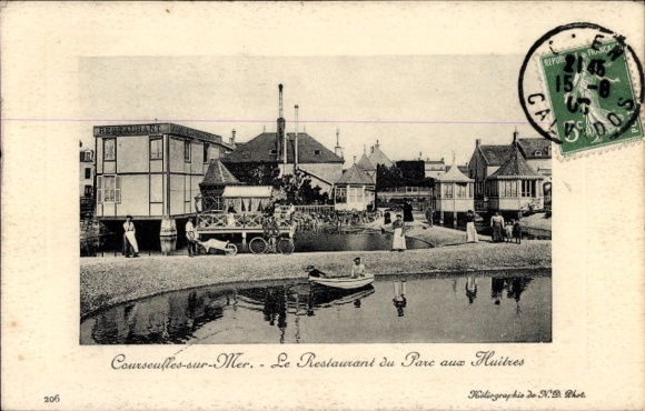 Präge Passepartout Ak Courseulles sur Mer Calvados, Restaurant du Parc aux Huitres