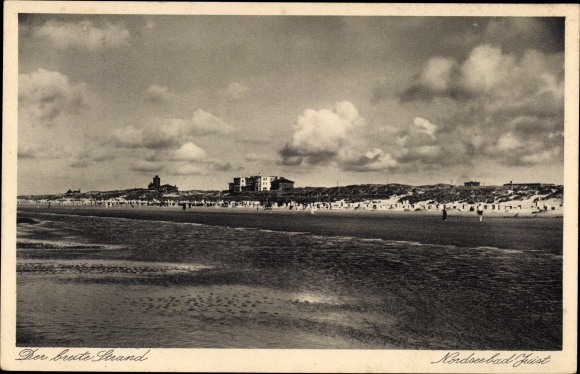 Postcard Nordseebad Langeoog Ostfriesland, beach