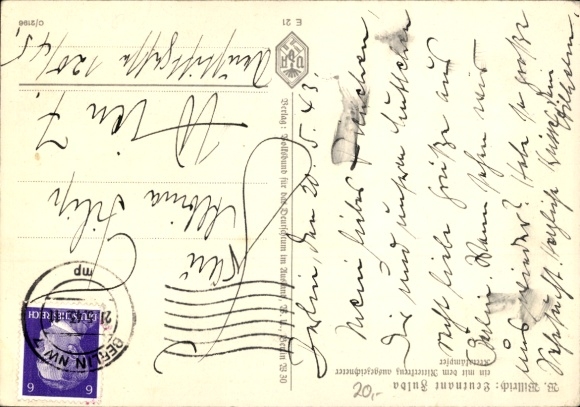 Artist Postcard Willrich, Wolfgang, Lieutenant Wilhelm Fulda, Knight's Cross holder, Air Force, VDA E 21