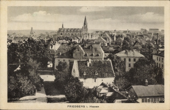 Postcard Friedberg in Hesse, city view, panorama