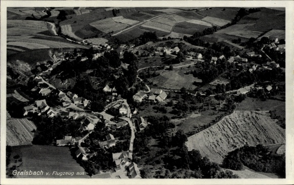 Postcard Graisbach Marxheim in Schwaben Bavaria, aerial photograph