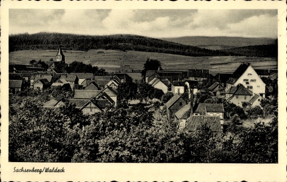 Postcard Sachsenberg Lichtenfels Hessen, partial view