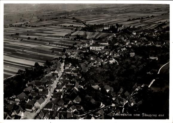 Postcard Heitersheim in the Black Forest, aerial photograph