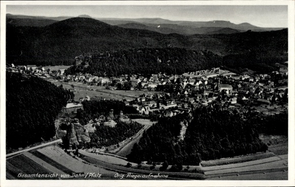 Ak Dahn in de Pfalz, luchtfoto
