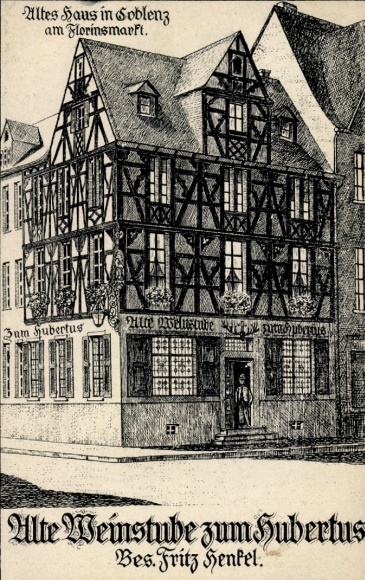 Ak Koblenz am Rhein, Alte Weinstube zum Hubertus
