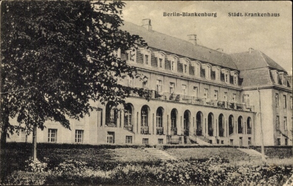 Ak Berlin Weißensee Blankenburg, Städtisches Krankenhaus