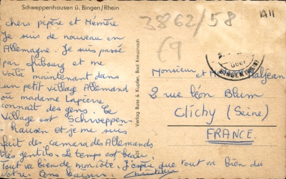 Postcard Schweppenhausen in the Palatinate, general view, oil mill, war memorial
