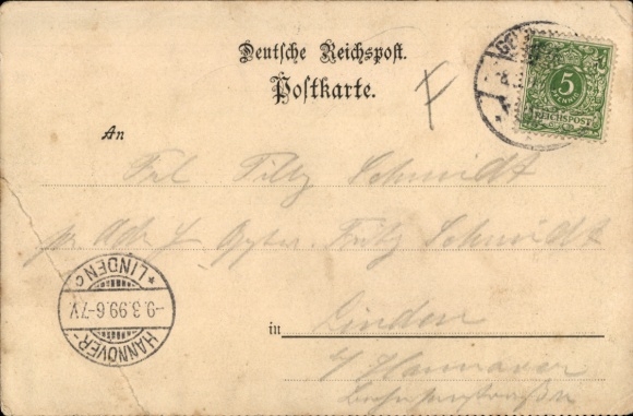 litho Bochum in het Ruhrgebied, Wilhelmsplatz, Centraal Theater, Variétézaal, Stadspark