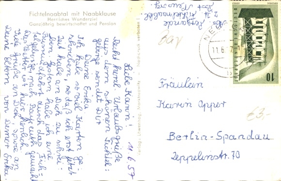 Postcard Neusorg in the Upper Palatinate Fichtelgebirge, Naabklause in the Fichtelnaabtal