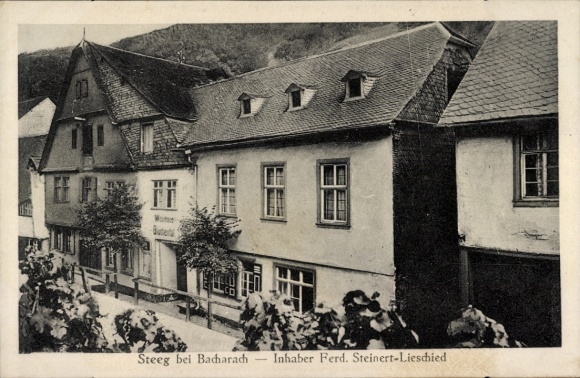 Postcard Steeg Bacharach am Rhein, Weinhaus