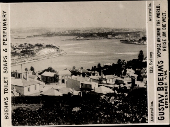Photo Sydney Australia, Panorama, Advertising Boehm's Toilet Soap