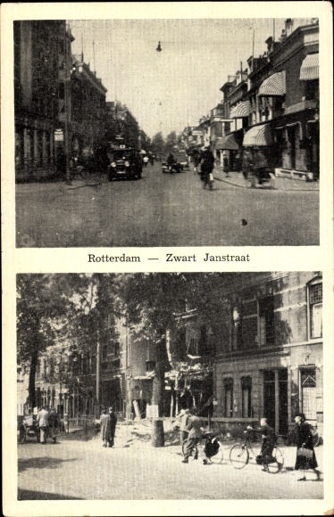 PC Rotterdam South Holland Netherlands, Zwart Janstraat, ruins, destruction during World War II