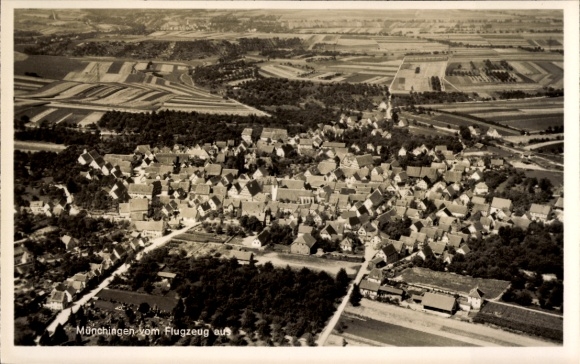 Postcard Korntal Münchingen in Strohgäu, aerial photograph