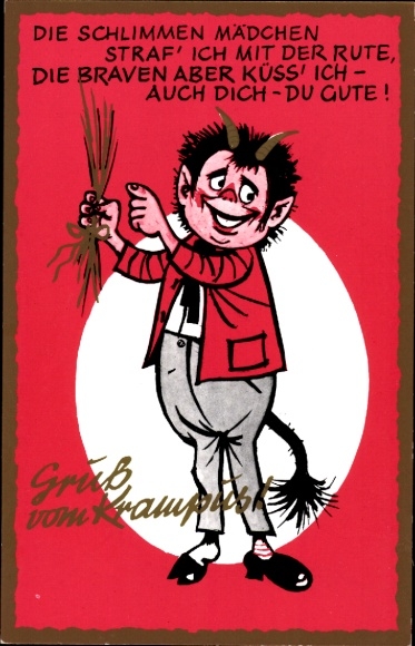 Artysta KP Krampus, karzę złe dziewczyny rózgą, ale całuję dobre
