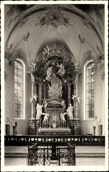 Ak Grafrath in Opper-Beieren, Franciscaner kloosterkerk St. Rasso, altaar