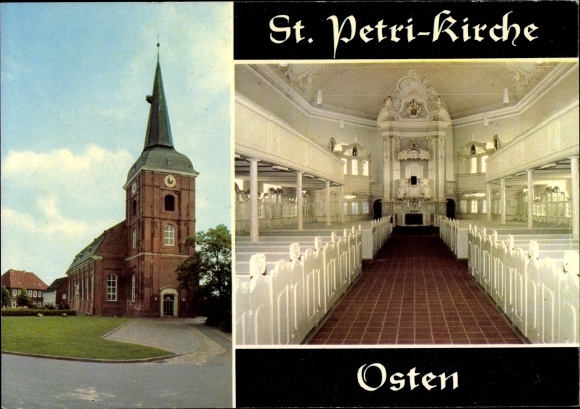 Ak Osten Niedersachsen, St. Petri-kerk, binnenaanzicht