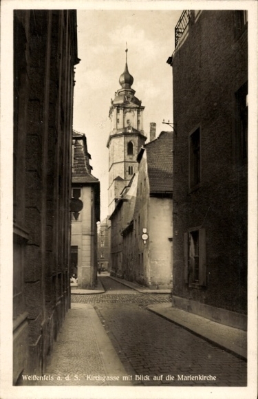 Ak Weißenfels an der Saale, Kirchgasse, Marienkirche