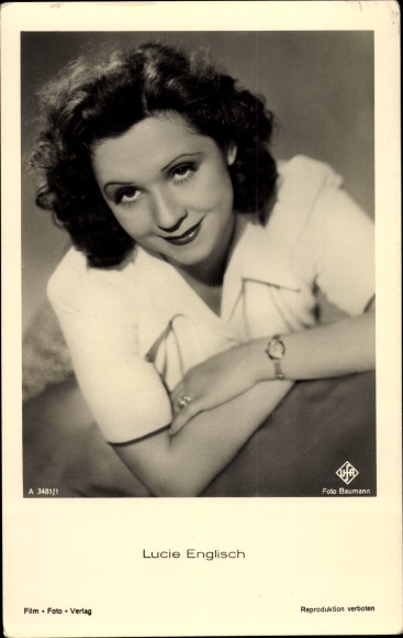 Postcard Actress Lucie Englisch, Portrait, Ufa Film
