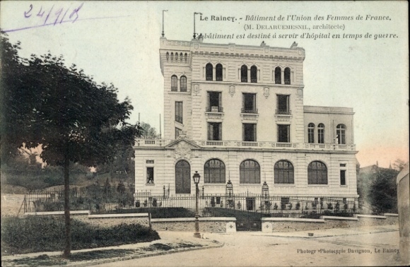 Ak Le Raincy Seine Saint Denis, Bâtiment de l'Union des Femmes de France, vue du face