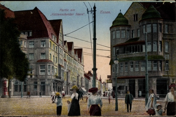 Postcard Rüttenscheid Essen in the Ruhr area, lot at Rüttenscheider Stern