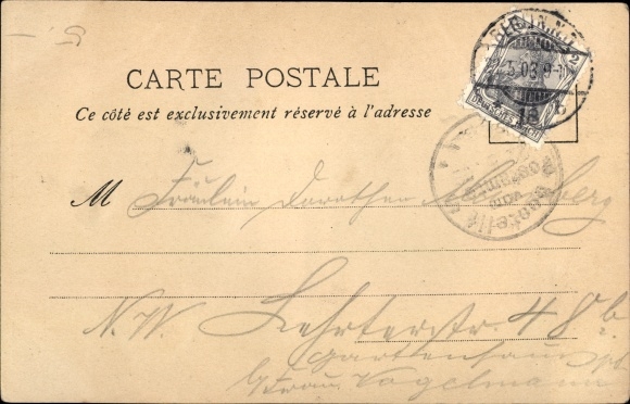Artist Postcard Coiffure 5, Louis XIV