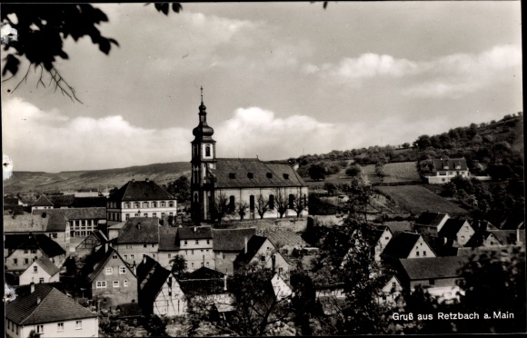 Ak Retzbach Zellingen in Unterfranken, Wallfahrtskirche, Ort