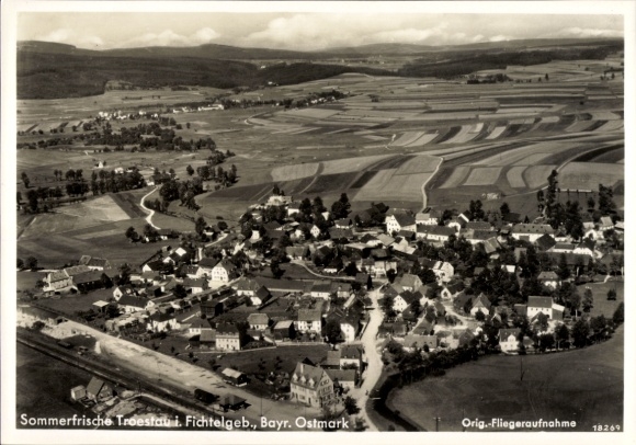 Postcard Tröstau in the Fichtelgebirge, Seehaus, aerial photograph